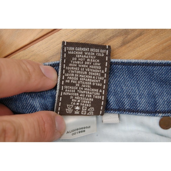 7‎ For All Mankind Jeans Womens 29 Rickie Boyfriend Distressed Ripped Made USA - Picture 16 of 16